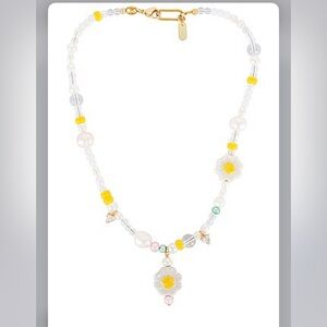 NOTTE Oopsy Daisy flower and pearl necklace from Revolve brand new